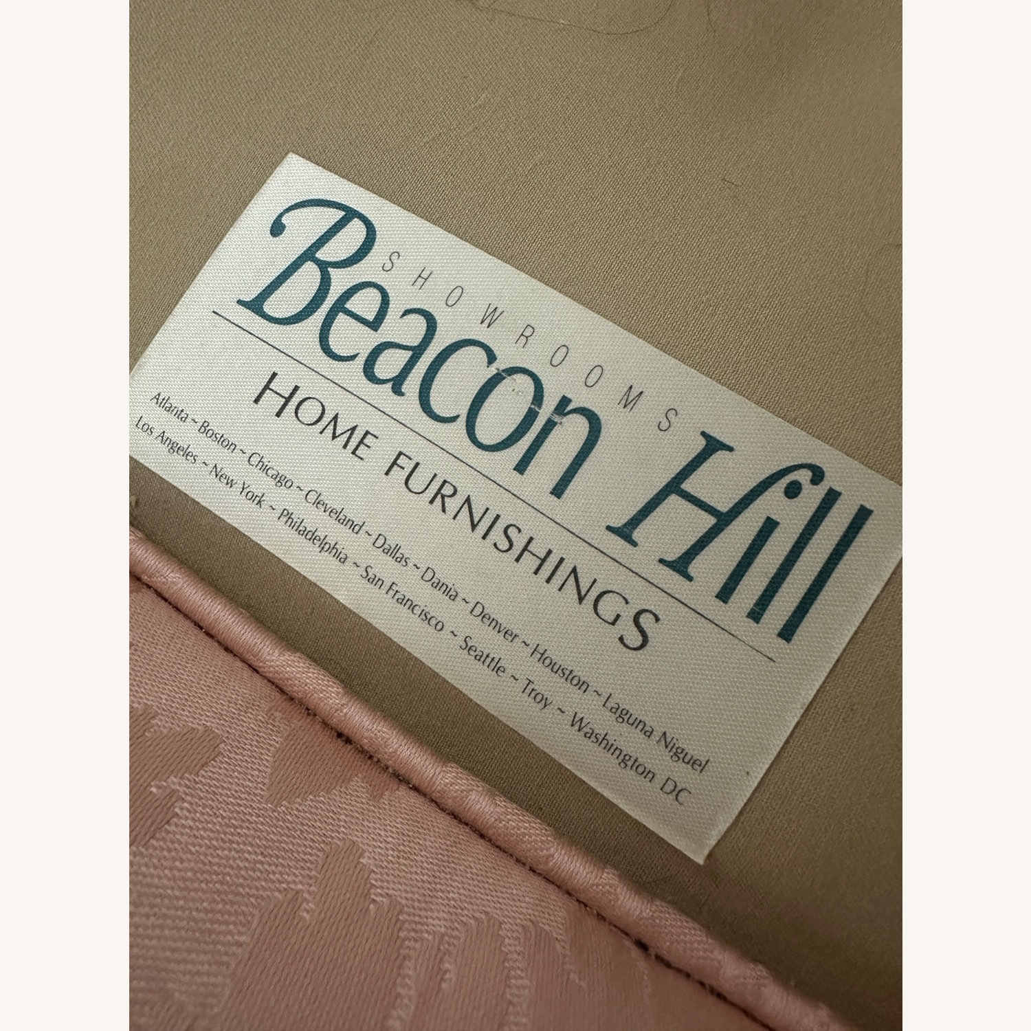 Vintage Beacon Hill Tufted Damask Sofa - image-6