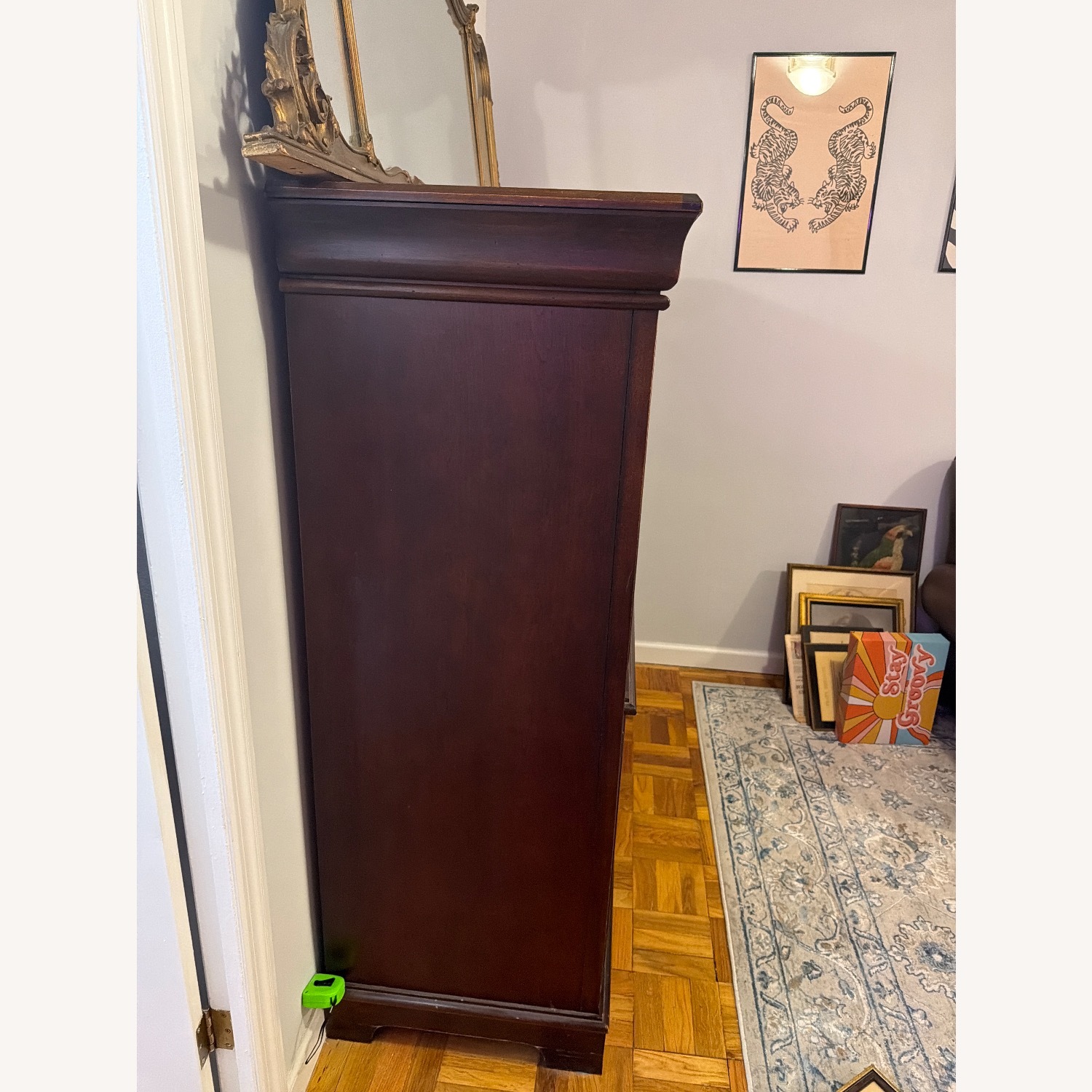 Brown Wood Desk/Storage Unit - image-3