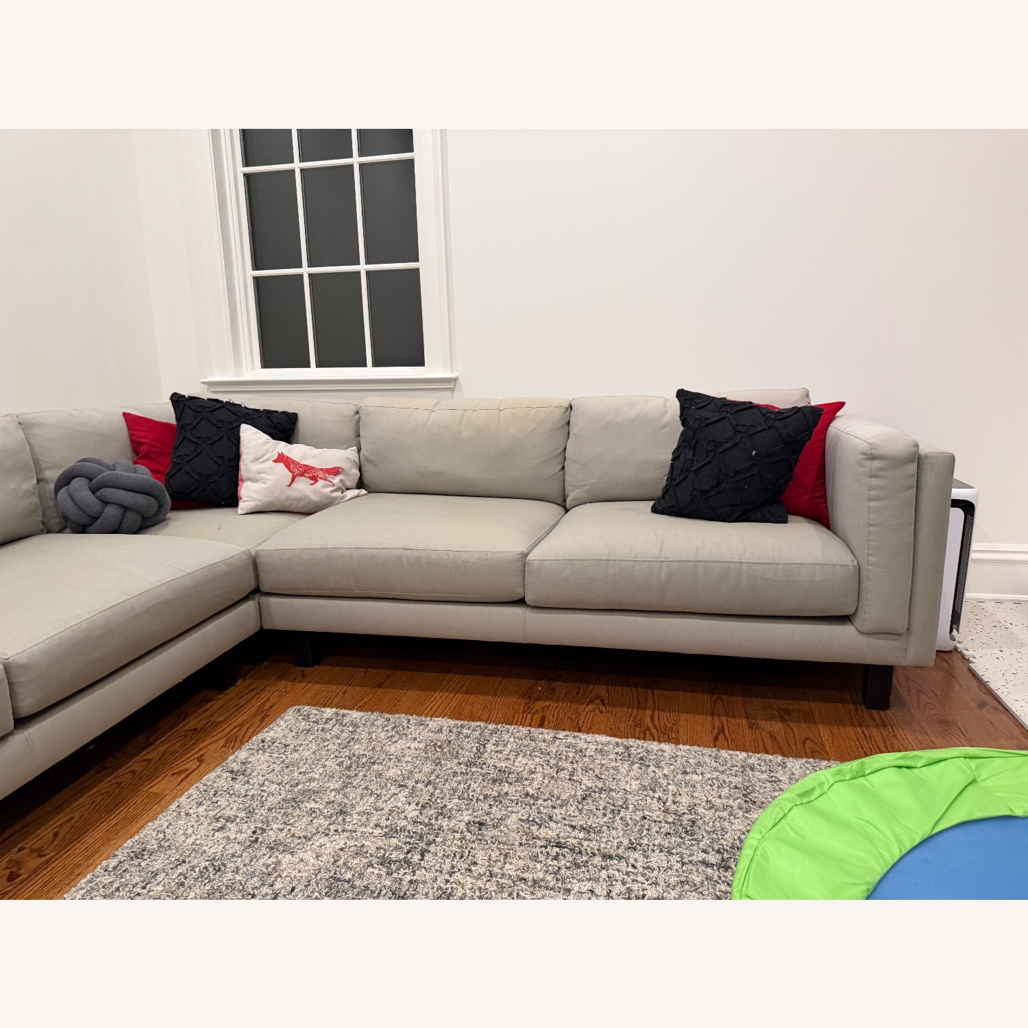 Room & Board Light Gray Fabric 3+ Piece Sectional - image-6