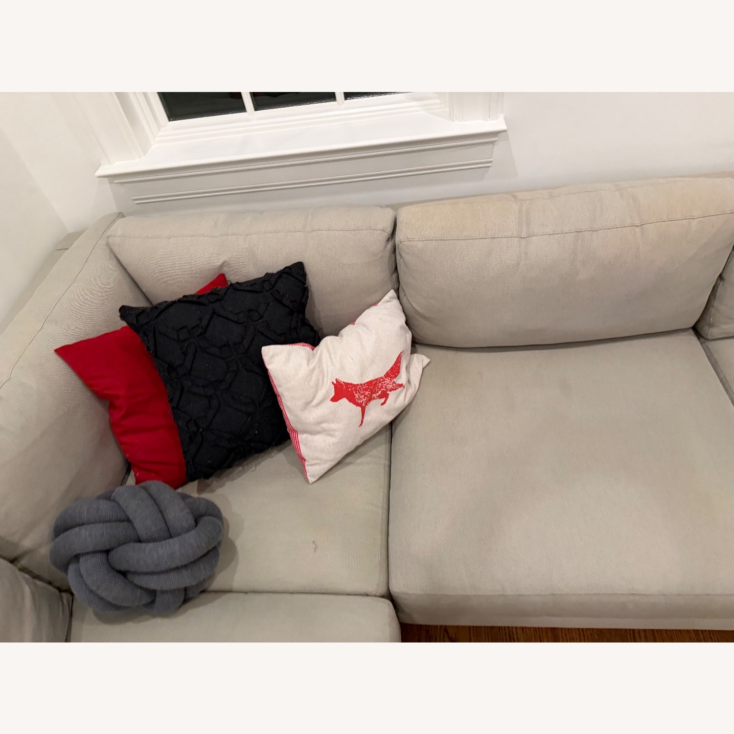 Room & Board Light Gray Fabric 3+ Piece Sectional - image-4