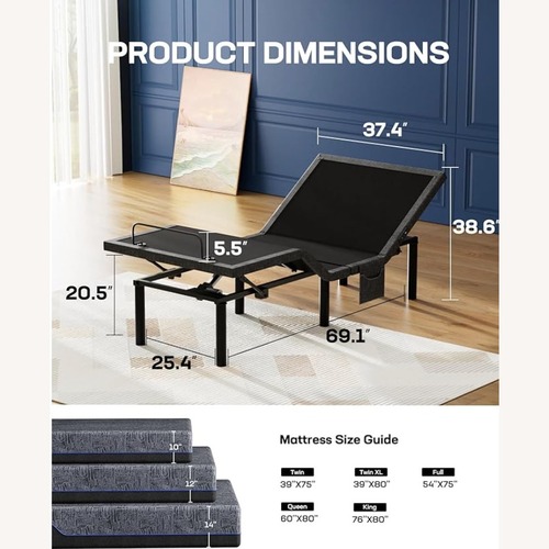 Used Amazon Marsail NS0 Twin XL Adjustable Bed Base for sale on AptDeco