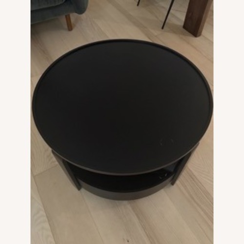 Used IKEA Borgeby Black Wood Coffee Table for sale on AptDeco