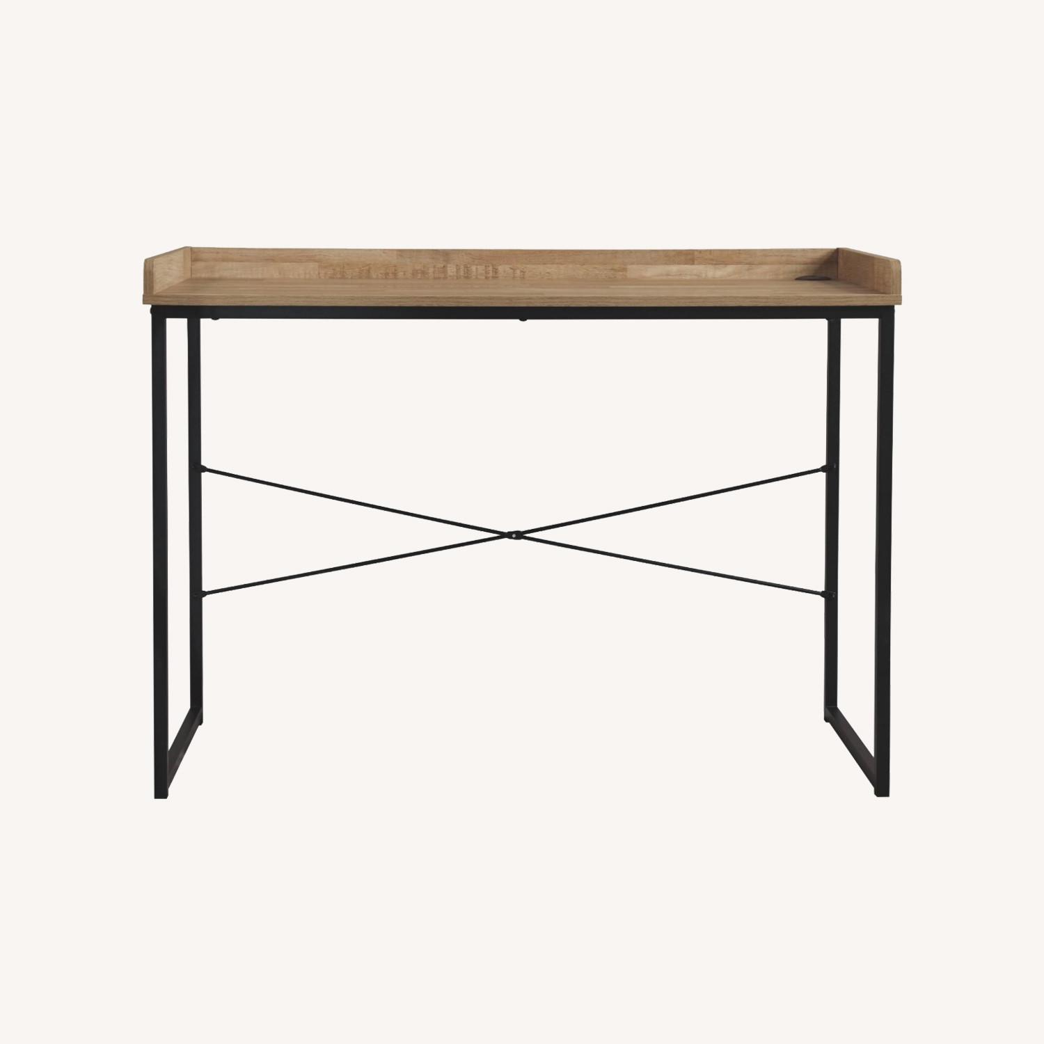 Light Brown Home Office Wood Desk - image-0