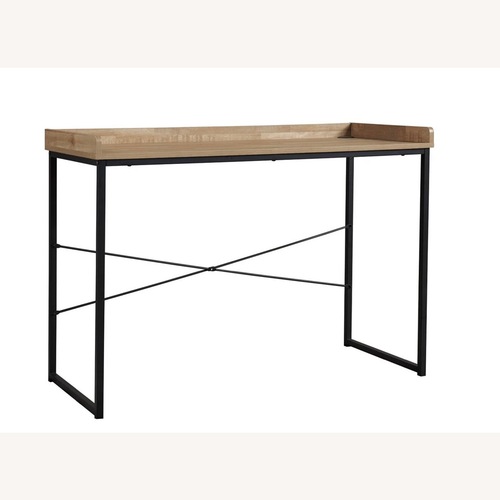 Used Light Brown Home Office Wood Desk for sale on AptDeco