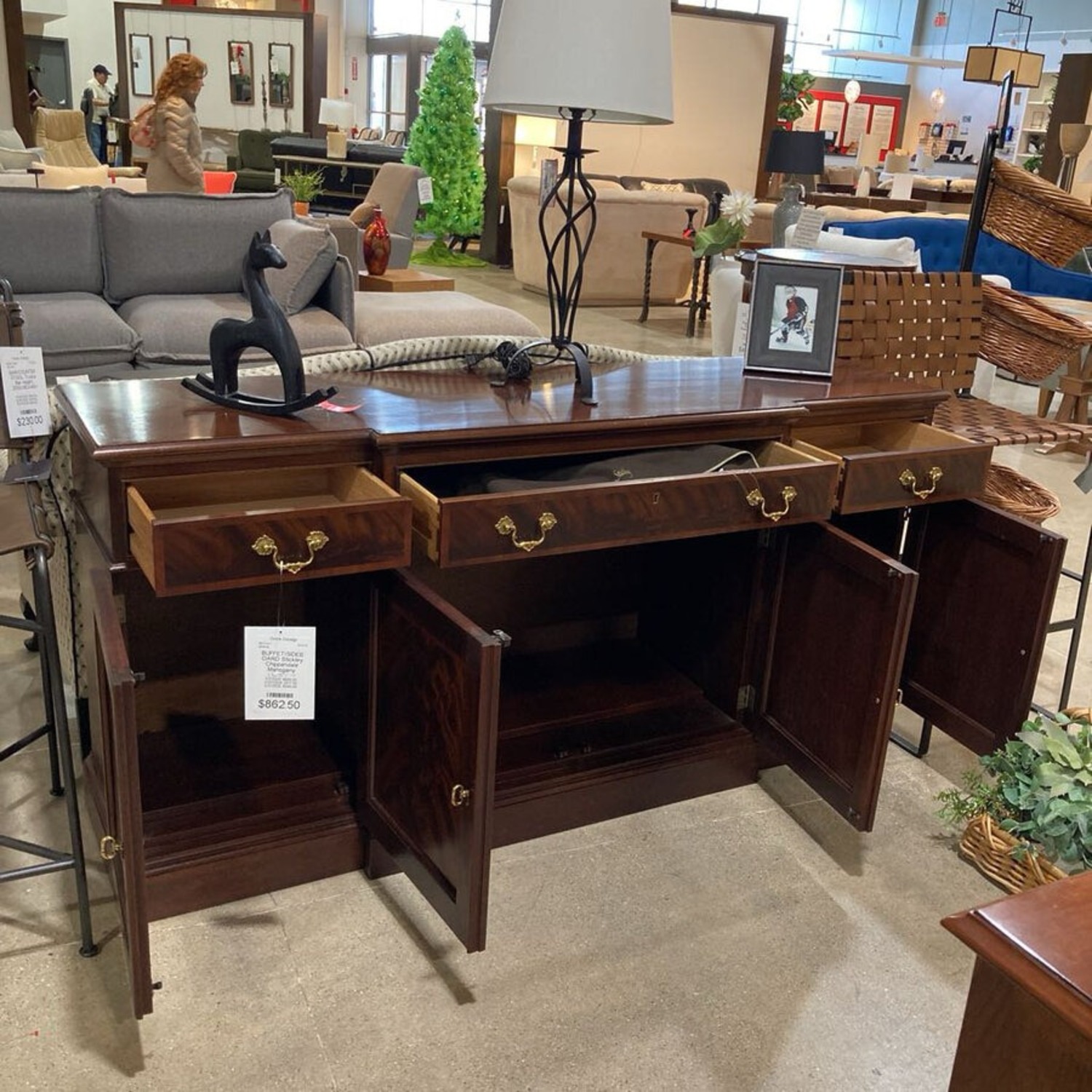 Stickley Chippendale Mahogany Credenza - image-6