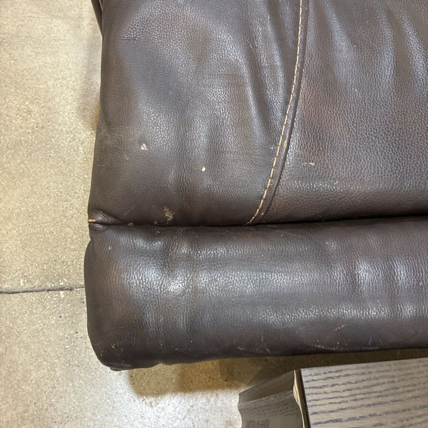 Leather Electric Reclining Sofa Brown - image-5