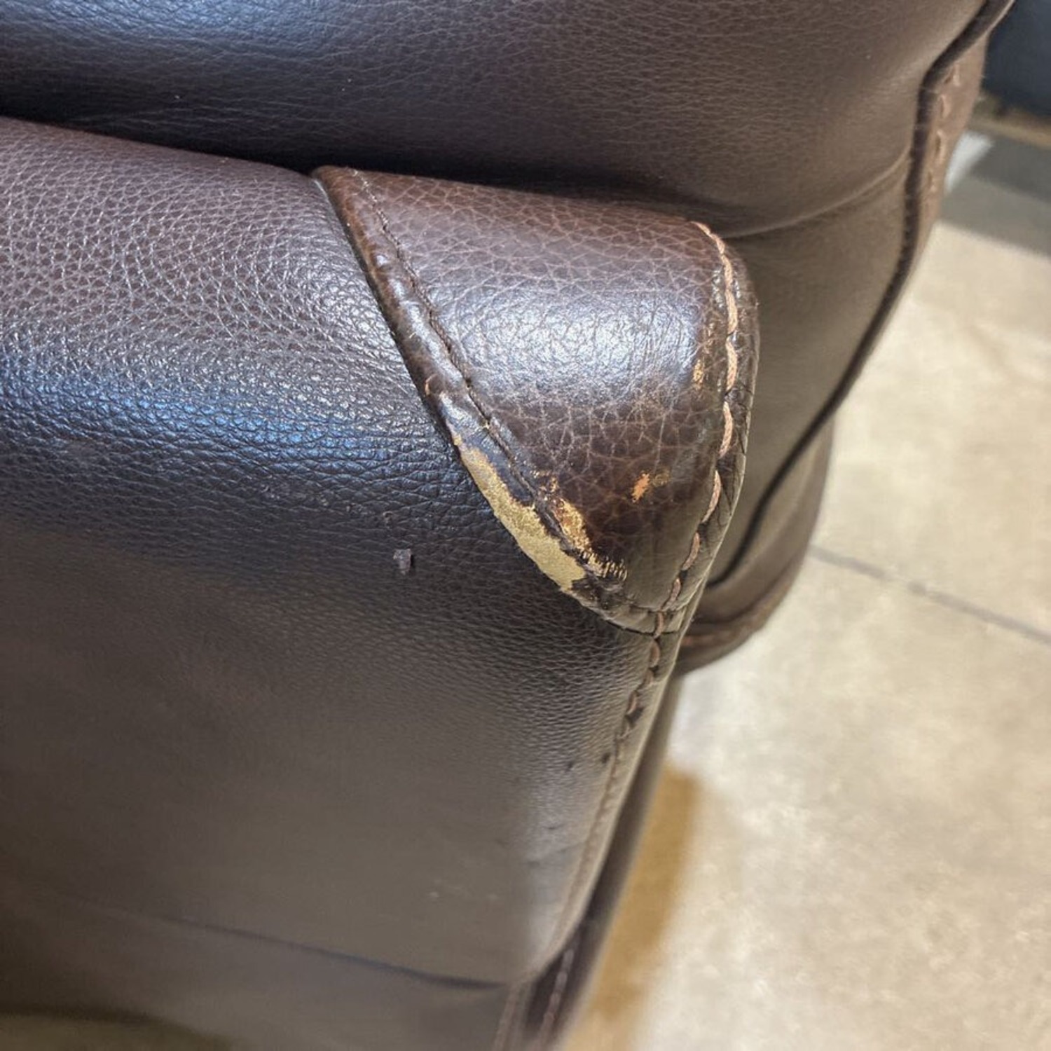 Leather Electric Reclining Sofa Brown - image-7