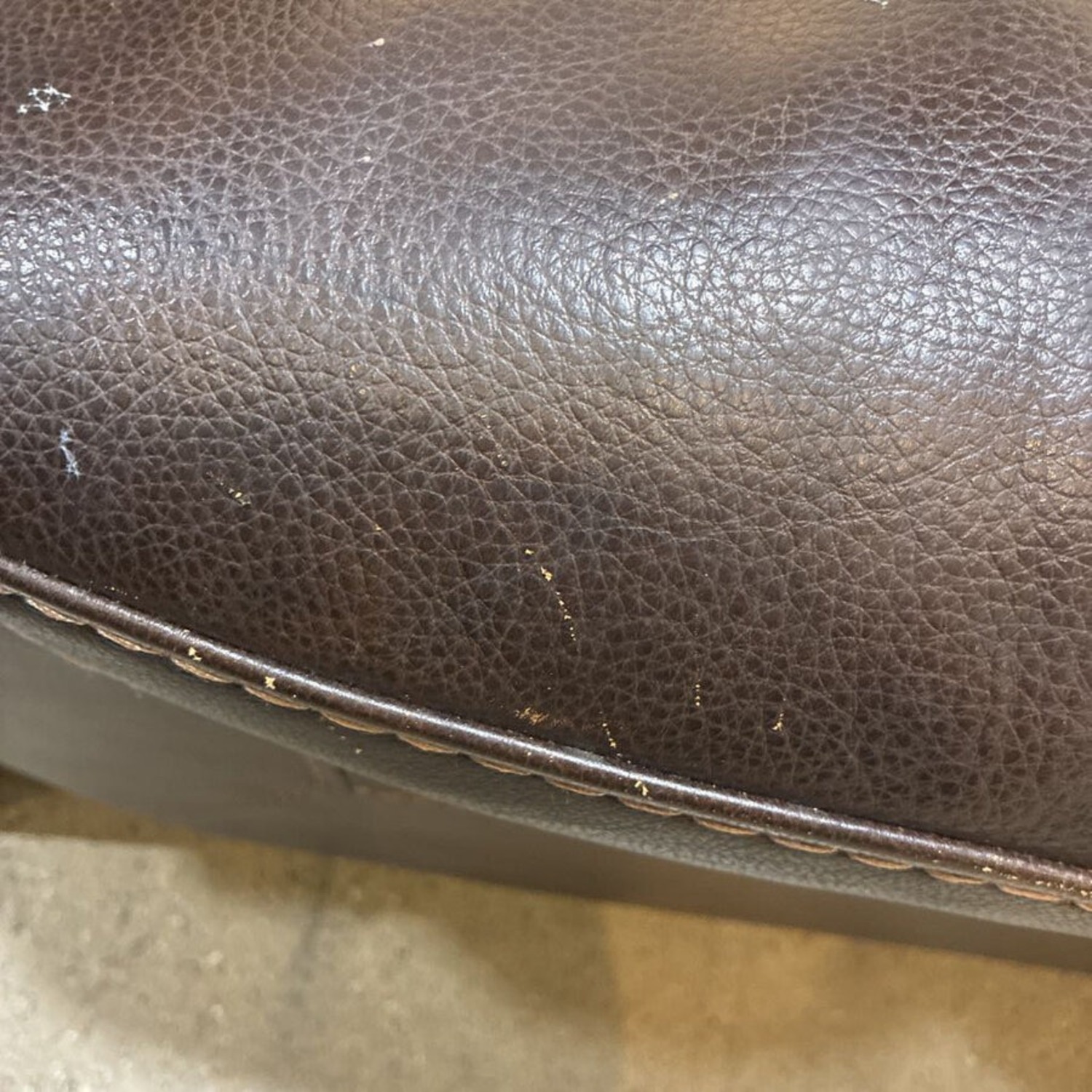 Leather Electric Reclining Sofa Brown - image-4