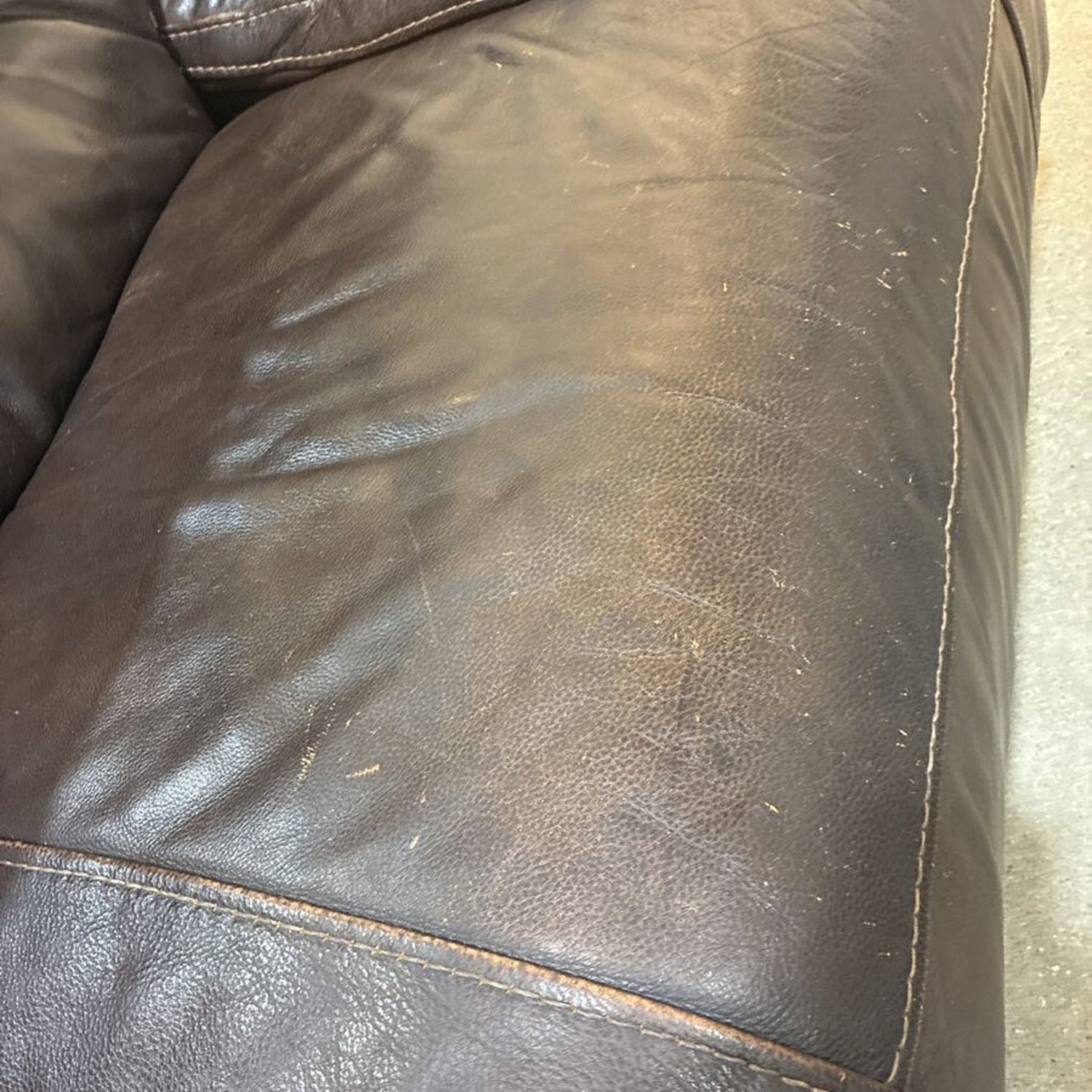 Leather Electric Reclining Sofa Brown - image-8