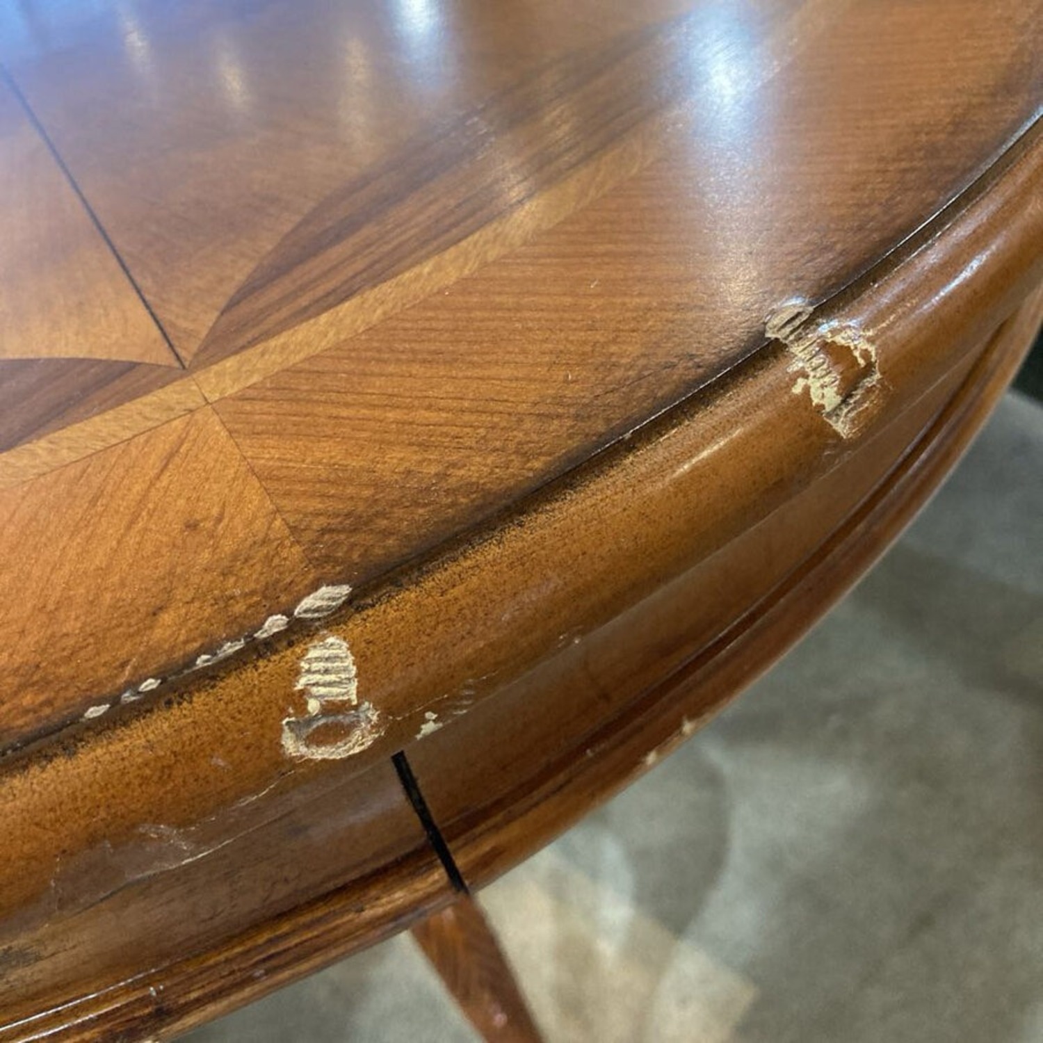 Carissa Pie-Cut Top Pedestal Foyer Side Table - image-7