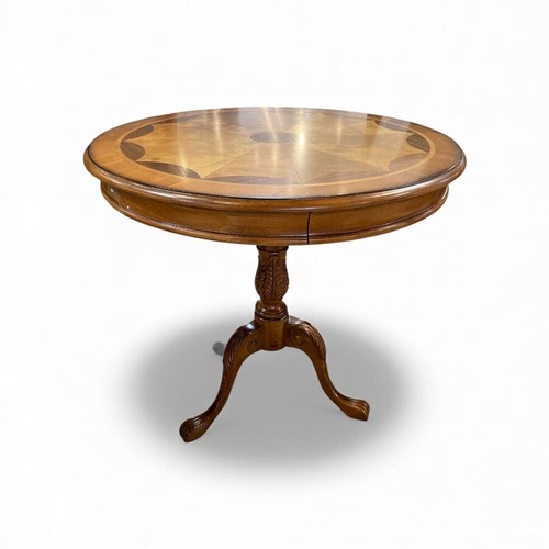 Used Carissa Pie-Cut Top Pedestal Foyer Side Table for sale on AptDeco