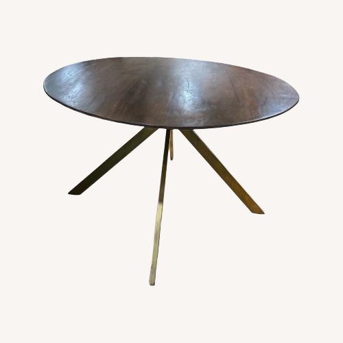 Used Bloomhome Carter Wooden Iron Round Dining Table for sale on AptDeco