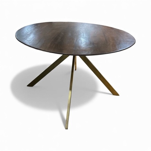 Used Bloomhome Carter Wooden Iron Round Dining Table for sale on AptDeco