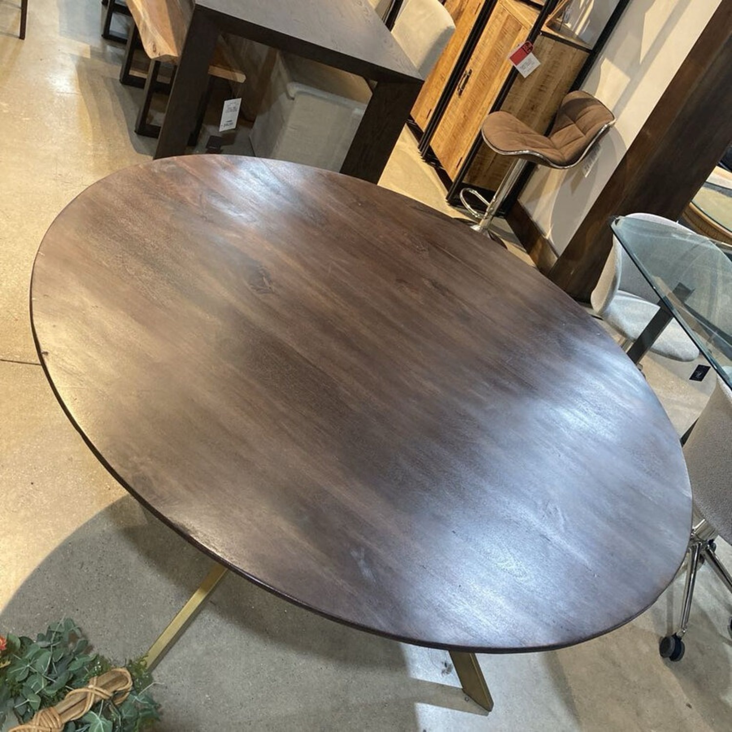 Bloomhome Carter Wooden Iron Round Dining Table - image-9