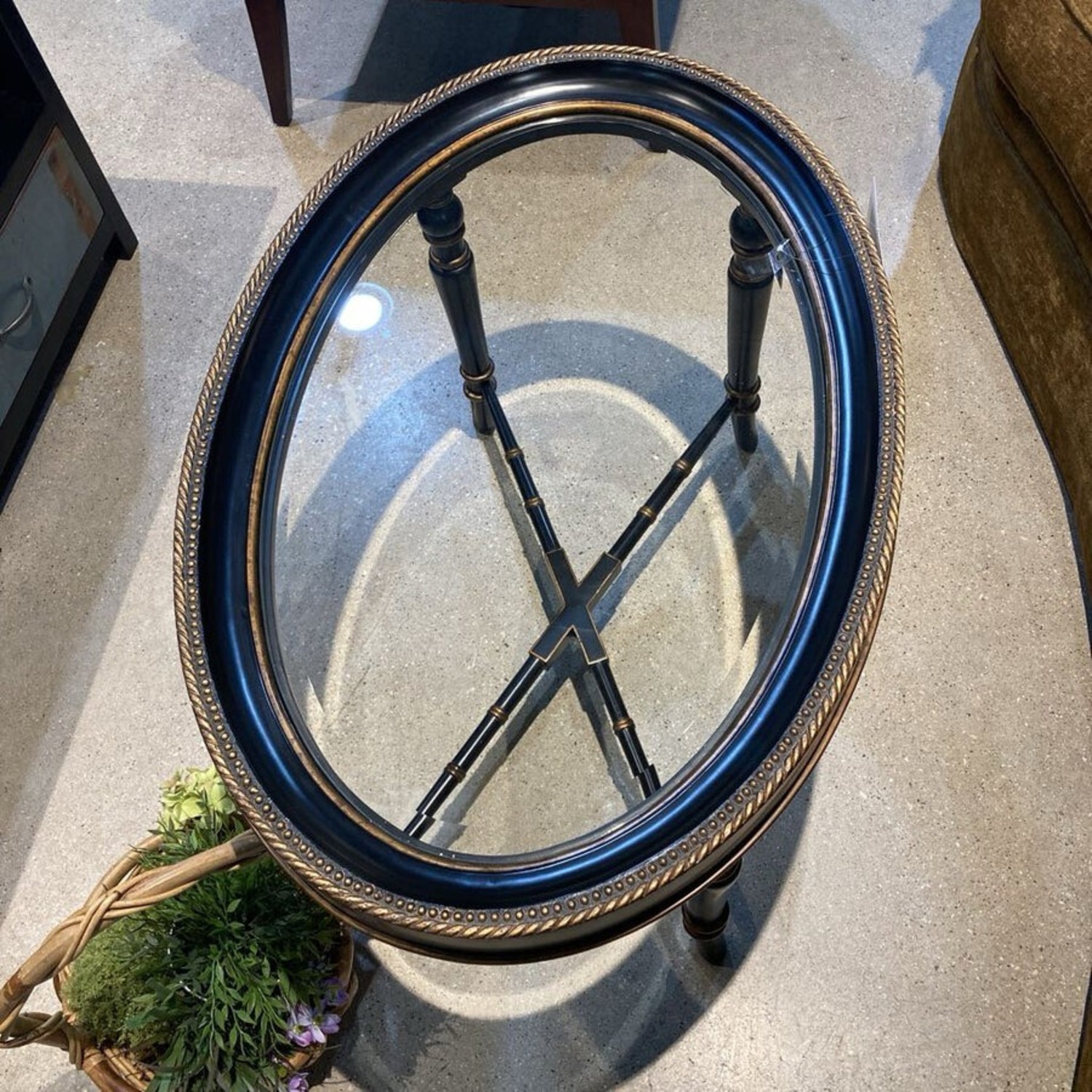 Mindi Antique Oval Coffee Table - image-2