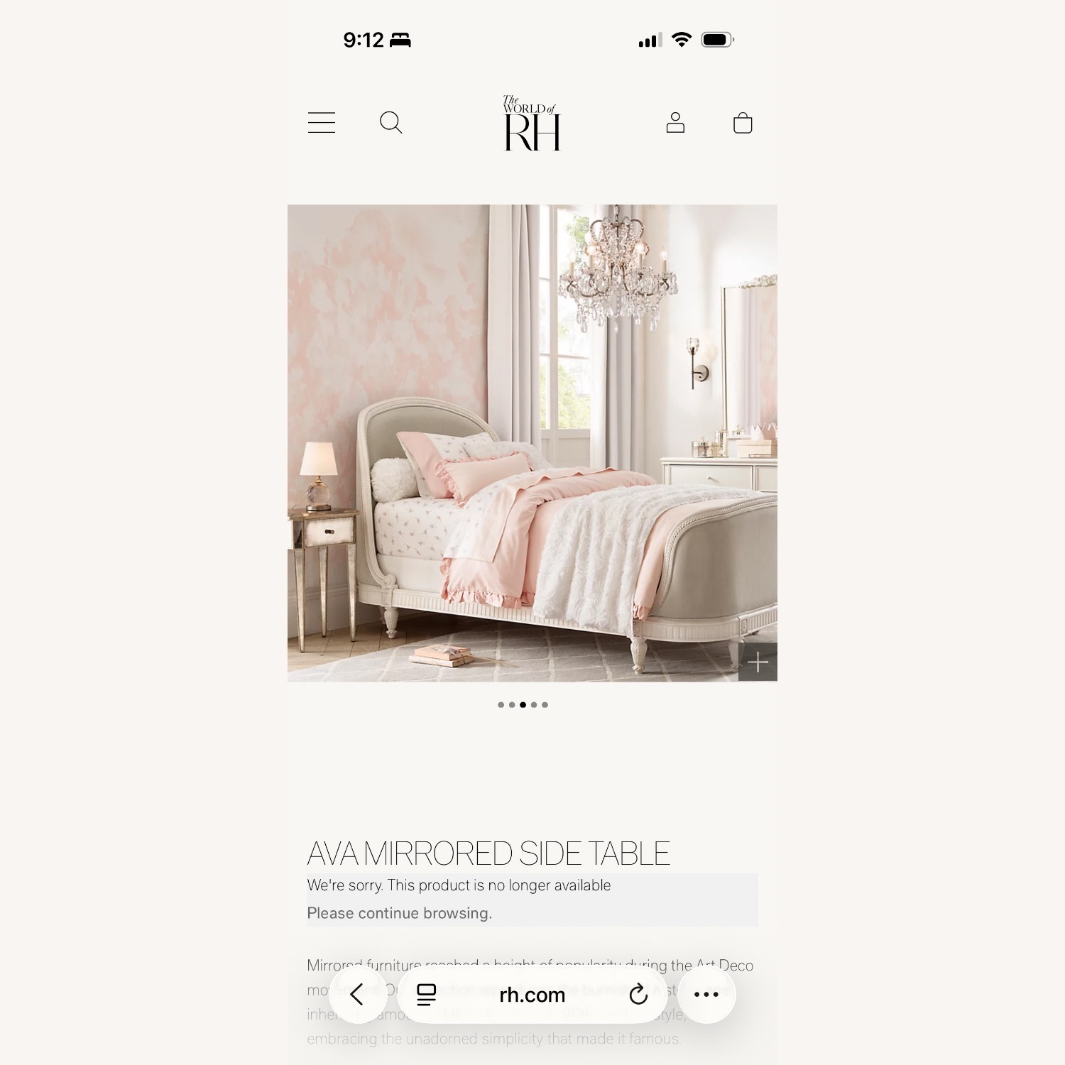 Restoration Hardware Ava Silver Glass Side Table - image-5