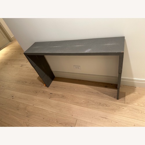 Used Lillian August Light Gray Side Table for sale on AptDeco