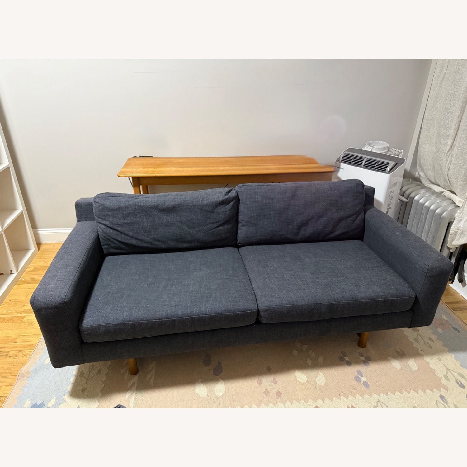 Blue Fabric 2 Seater Sofa - image-0
