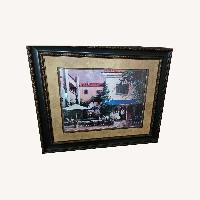 Cafe Scene Framed Art