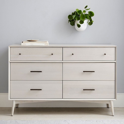 Used West Elm Mid Century 6-drawer Wood Dresser for sale on AptDeco