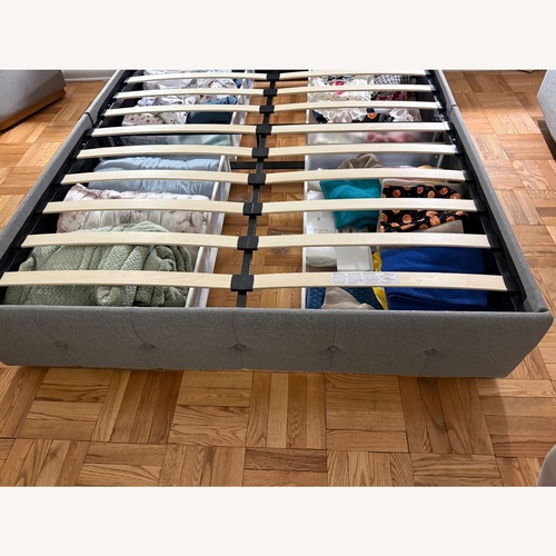 Used Tisa Upholstered Queen Bed with Storage for sale on AptDeco