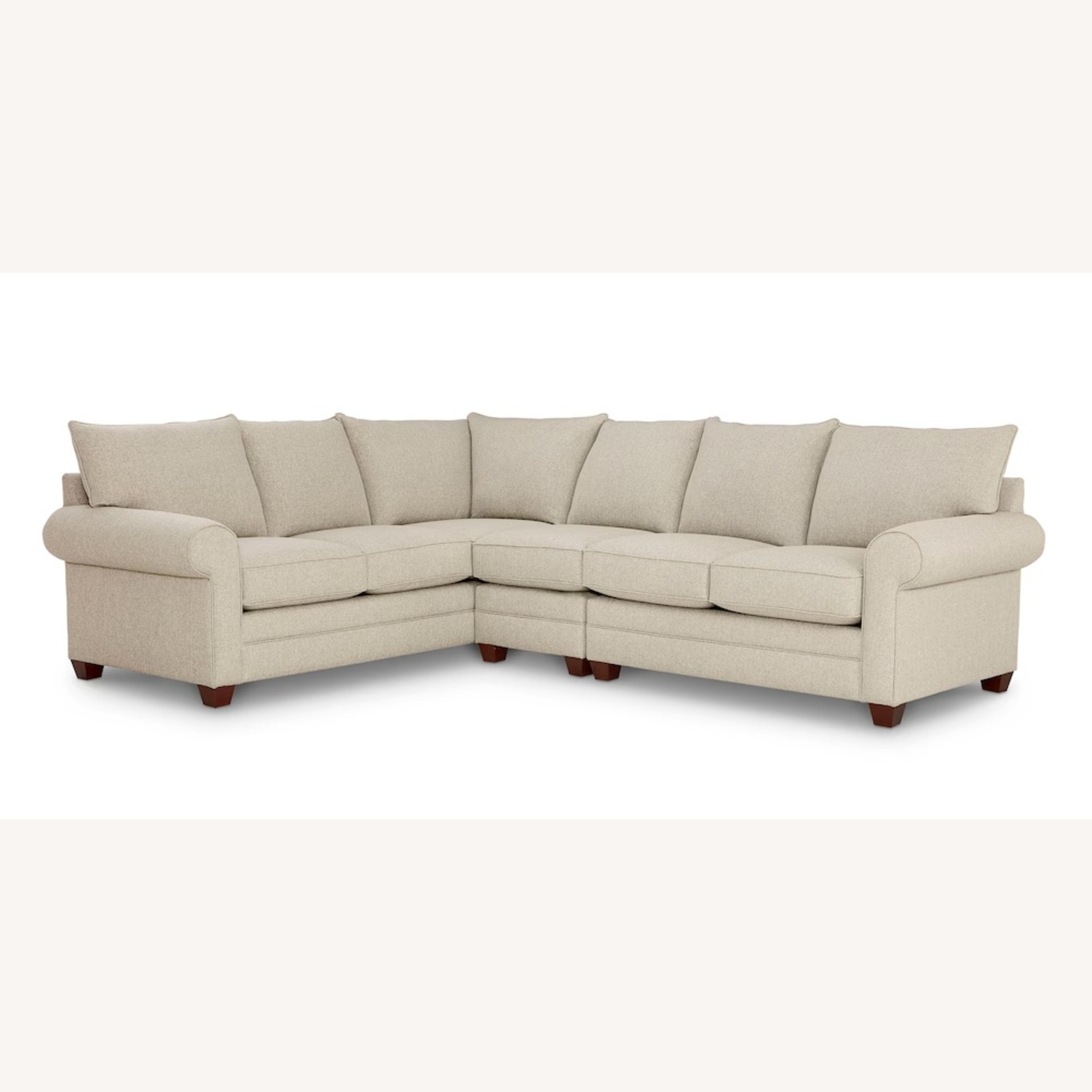 Bassett Natural Fabric 3+ Piece Sectional - image-0