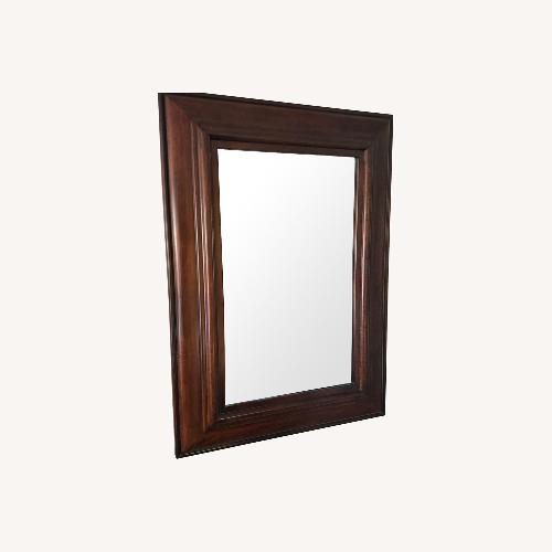 Used Bassett Dark Brown Wood Wall Mirror for sale on AptDeco