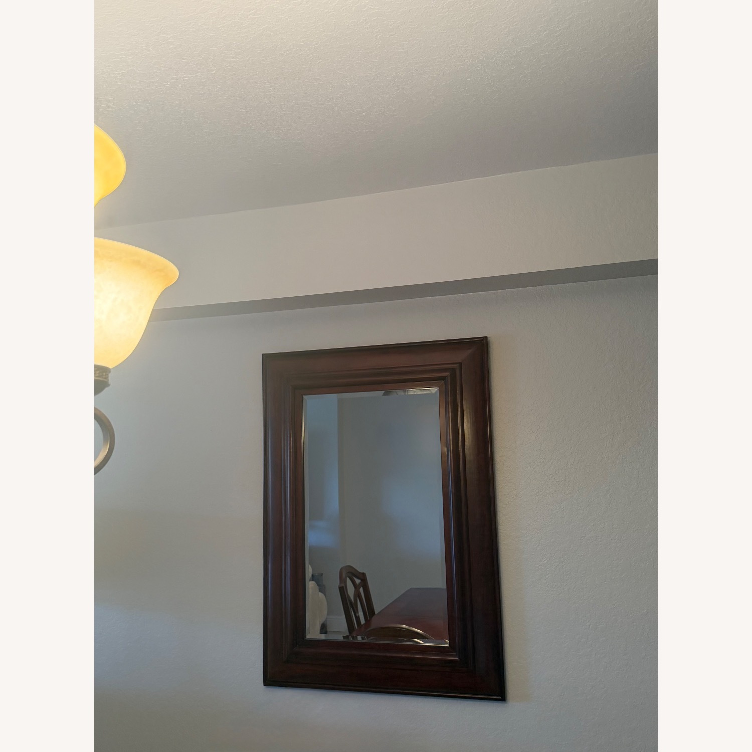 Bassett Dark Brown Wood Wall Mirror - image-1