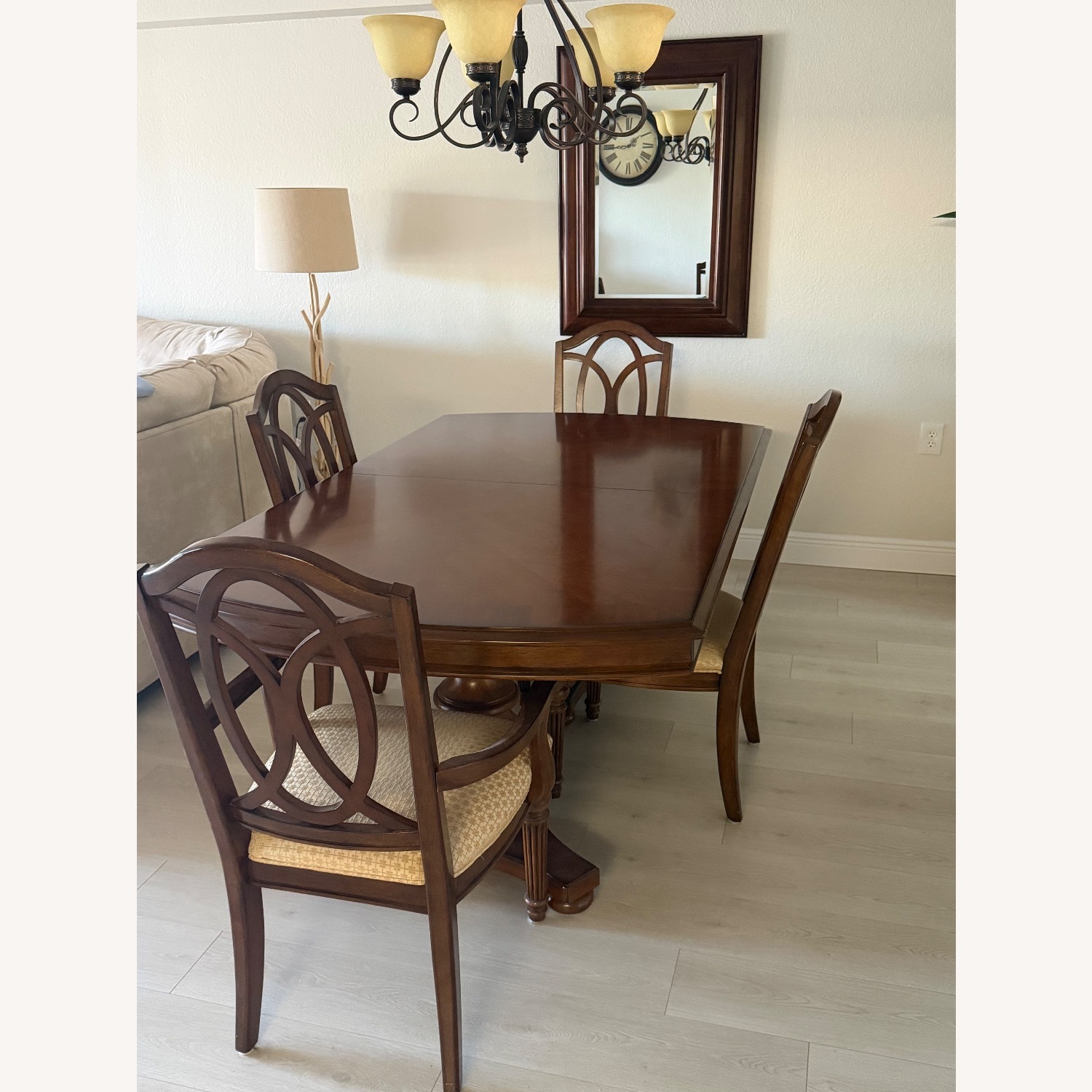 Bassett Dark Brown Wood Wall Mirror - image-2