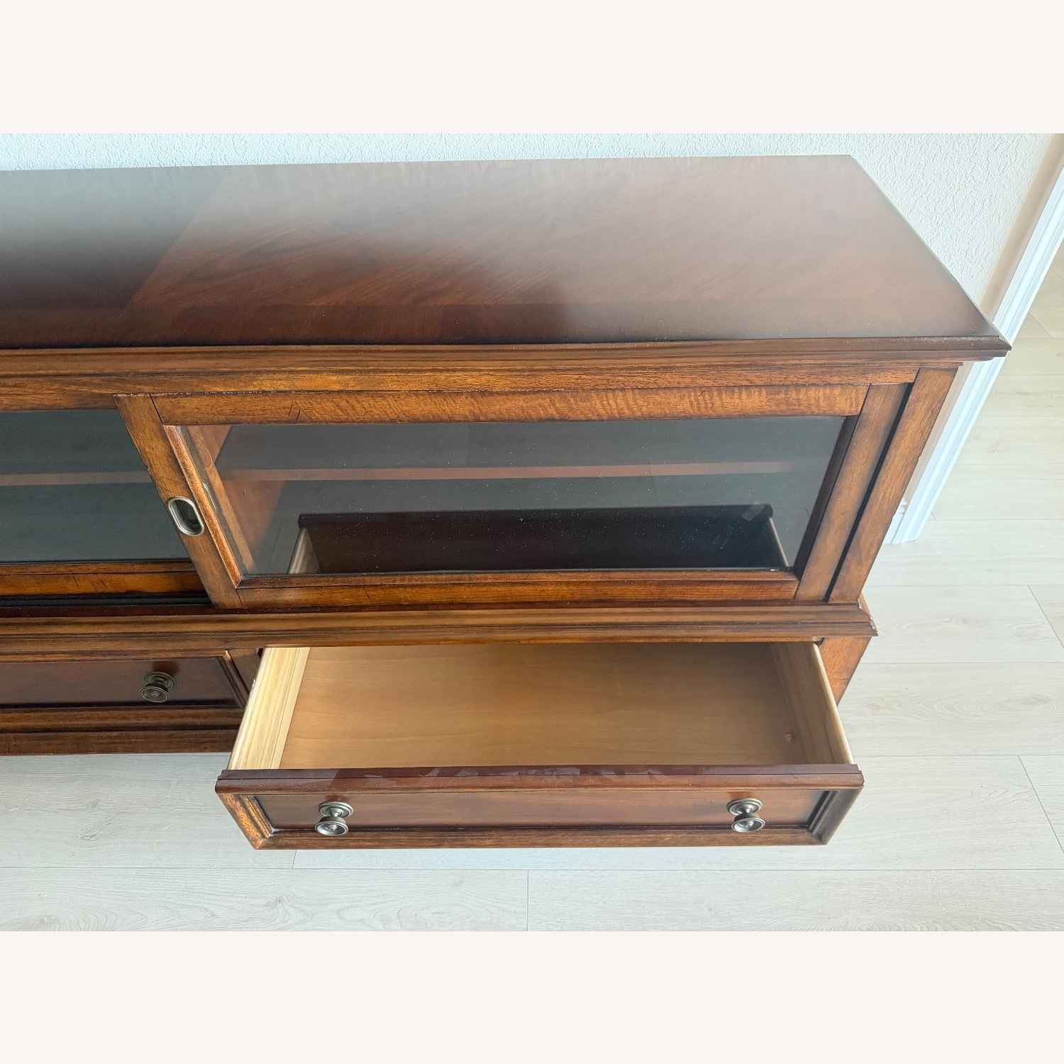 Bassett Dark Brown Wood Media Storage - image-3