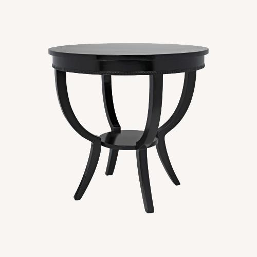 Used Black Lacquered Wood Side Table for sale on AptDeco