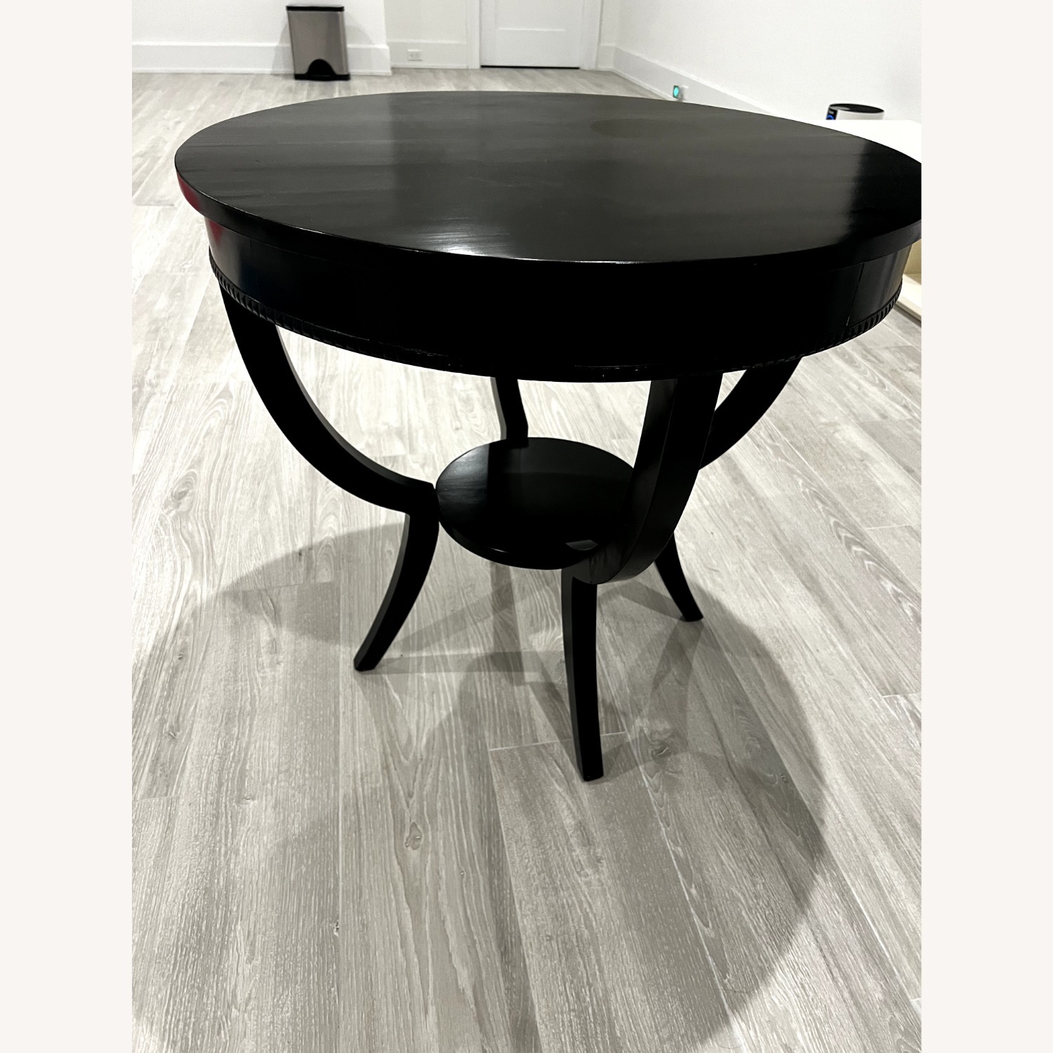 Black Lacquered Wood Side Table - image-2