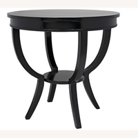 Black Lacquered Wood Side Table