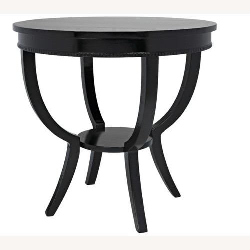 Used Black Lacquered Wood Side Table for sale on AptDeco