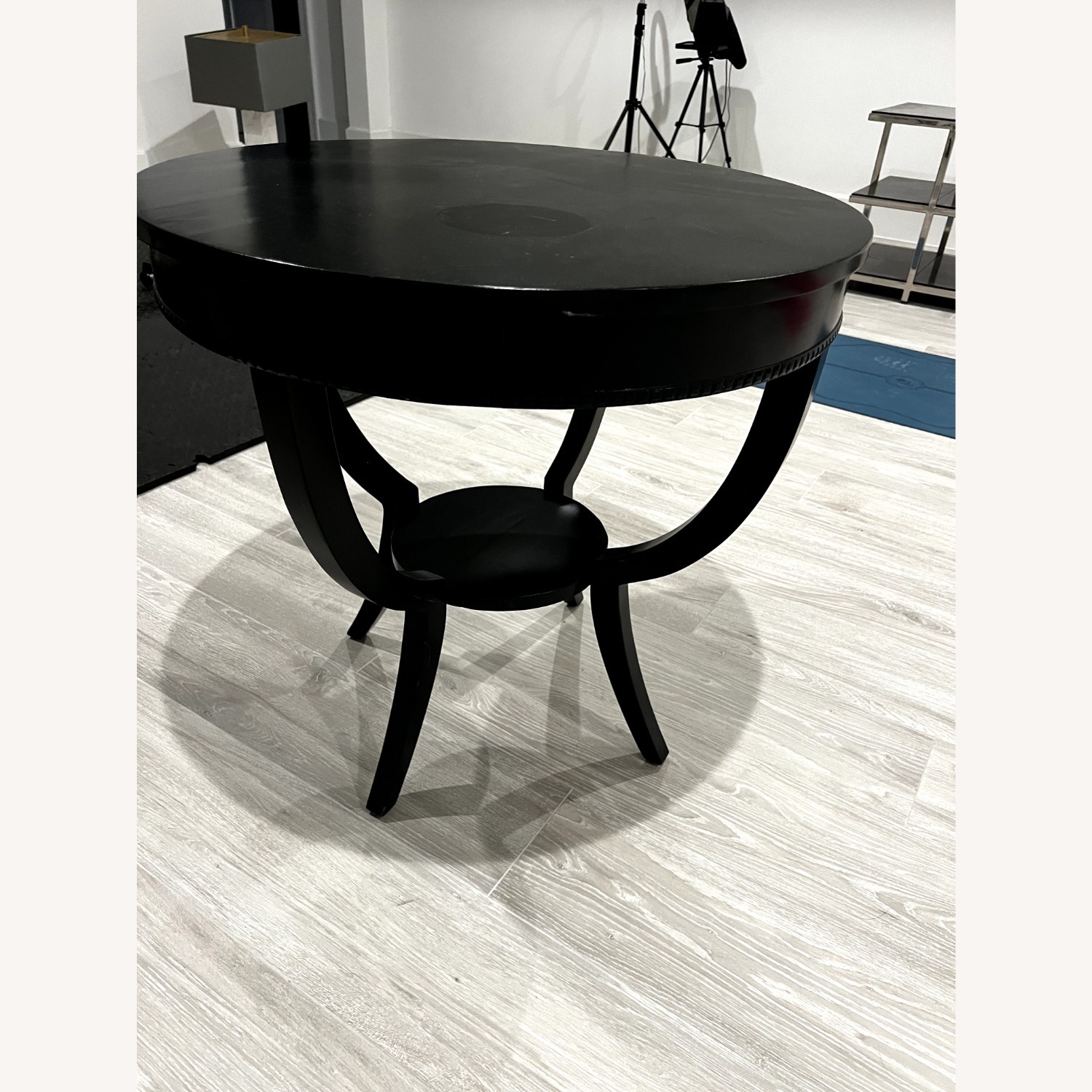 Black Lacquered Wood Side Table - image-3