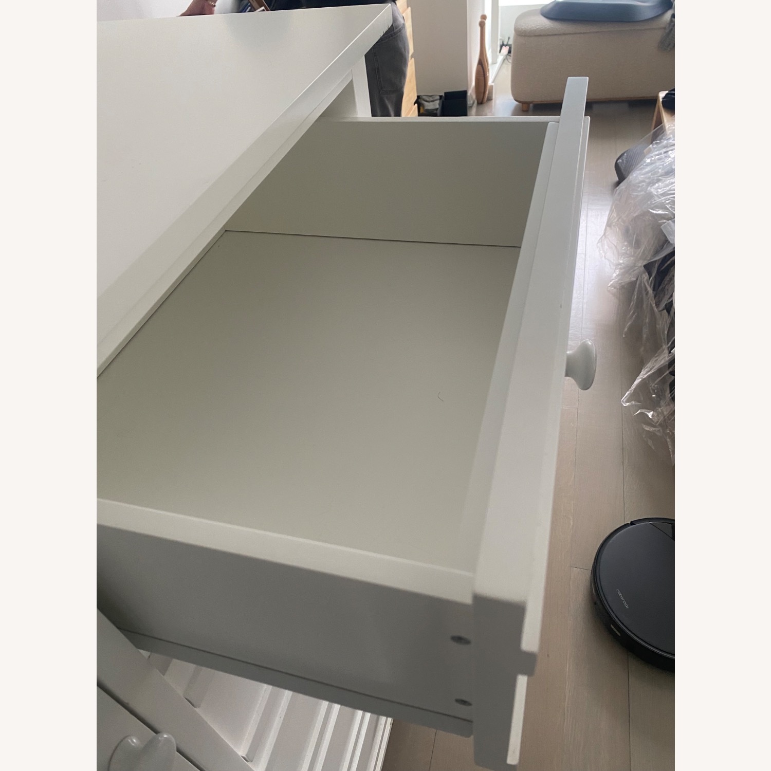 Crate & Barrel Brighton White Wood Dresser - image-3