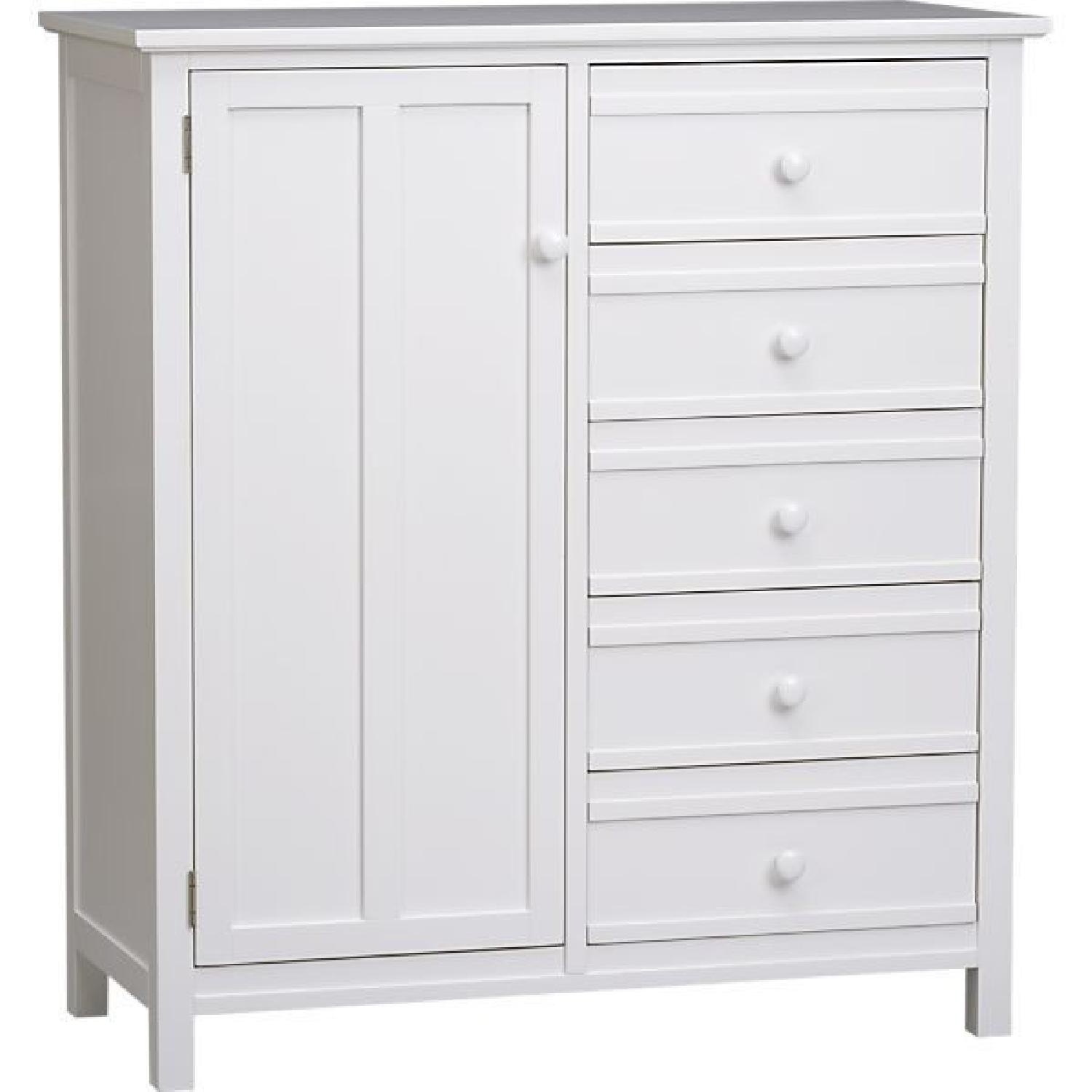 Crate & Barrel Brighton White Wood Dresser - image-0
