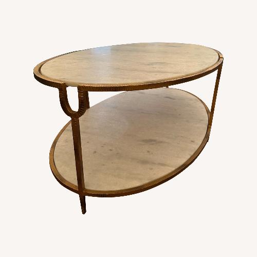 Used Oval Marble Coffee Table for sale on AptDeco