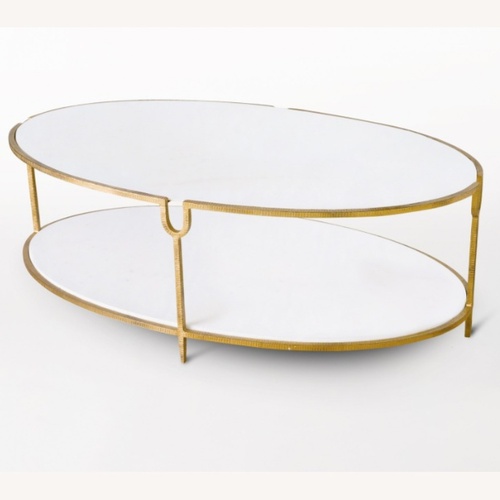 Used Oval Marble Coffee Table for sale on AptDeco