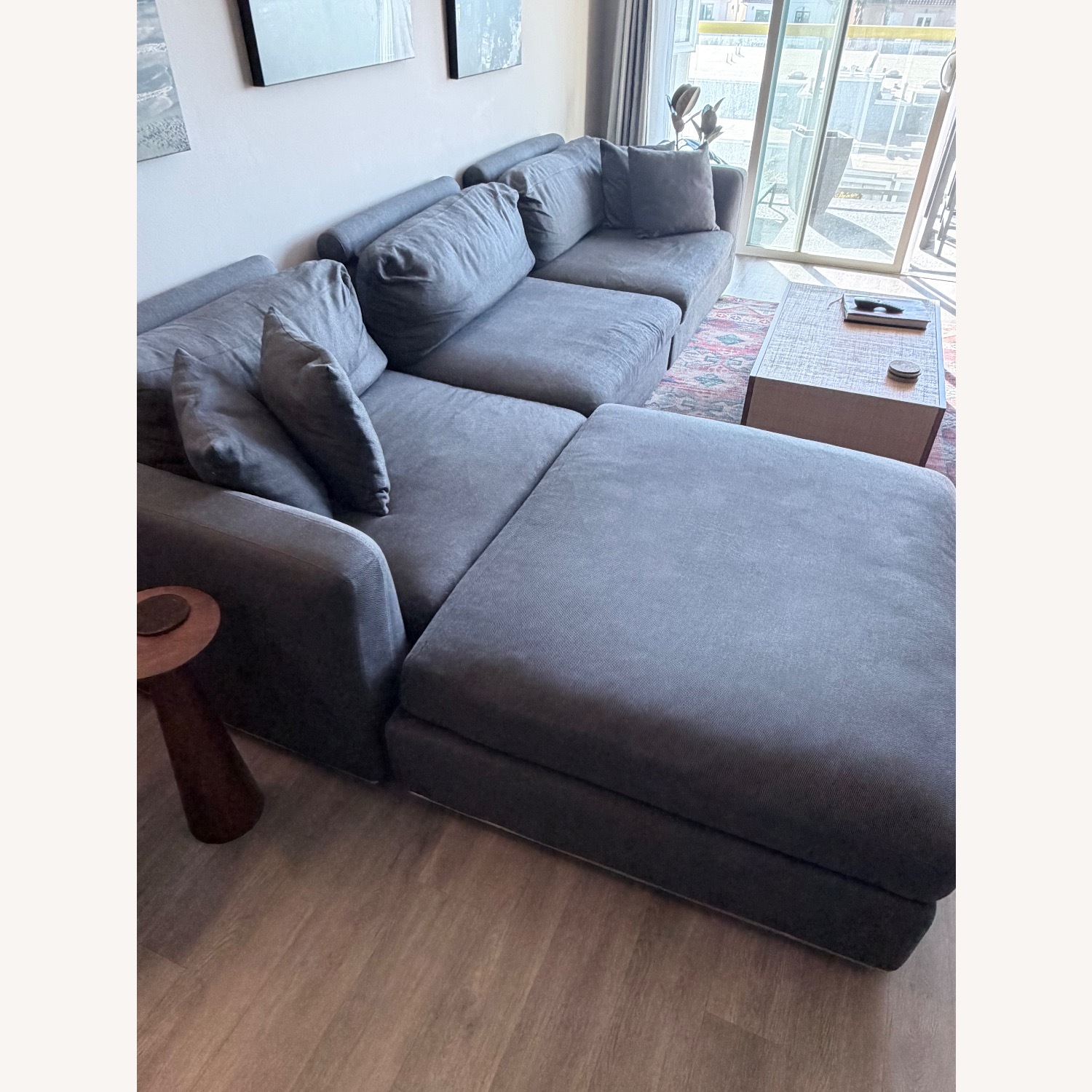 Rove Concepts Milo Dark Gray Fabric 3+ Piece Sectional - image-3