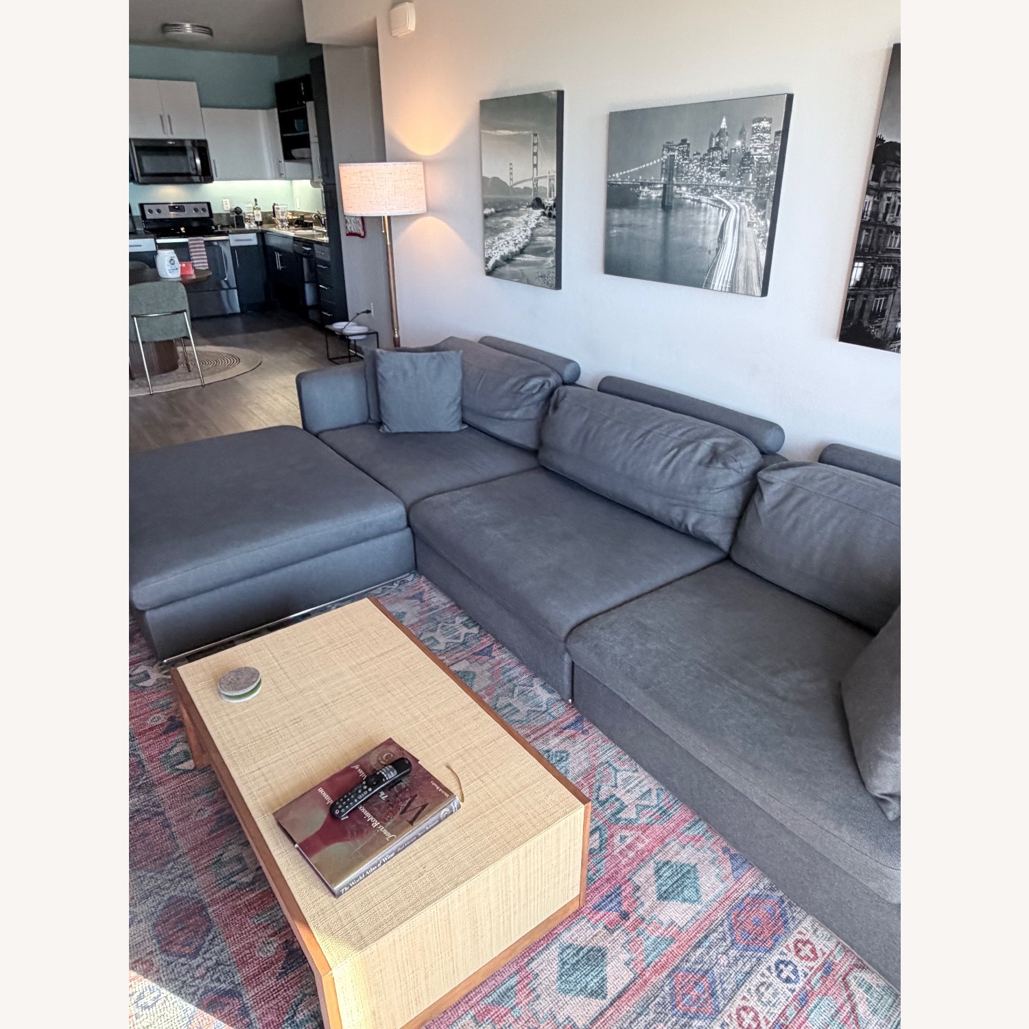 Rove Concepts Milo Dark Gray Fabric 3+ Piece Sectional - image-2