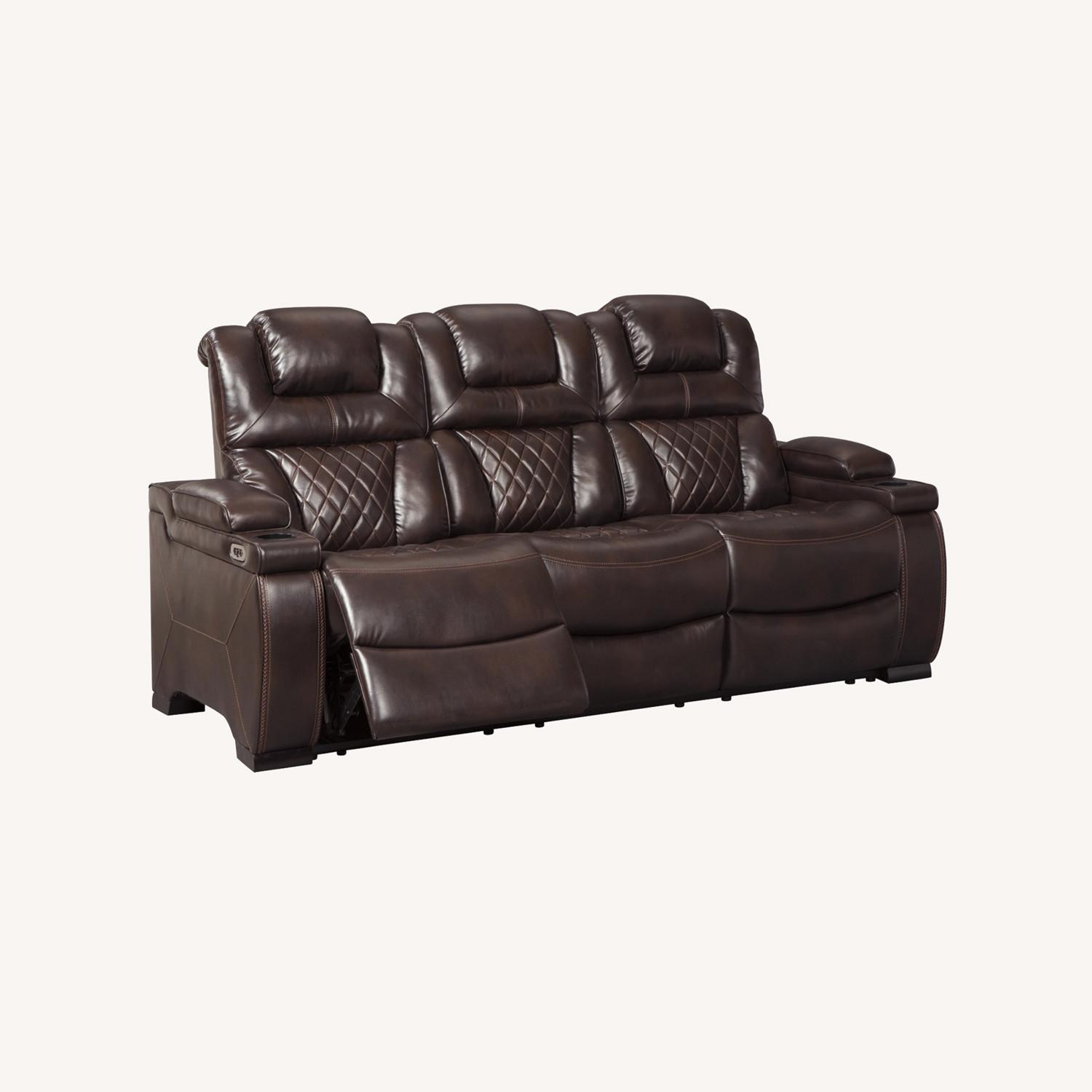 Ashley Furniture Warnerton Dark Brown 3+ Seater Sofa - image-0