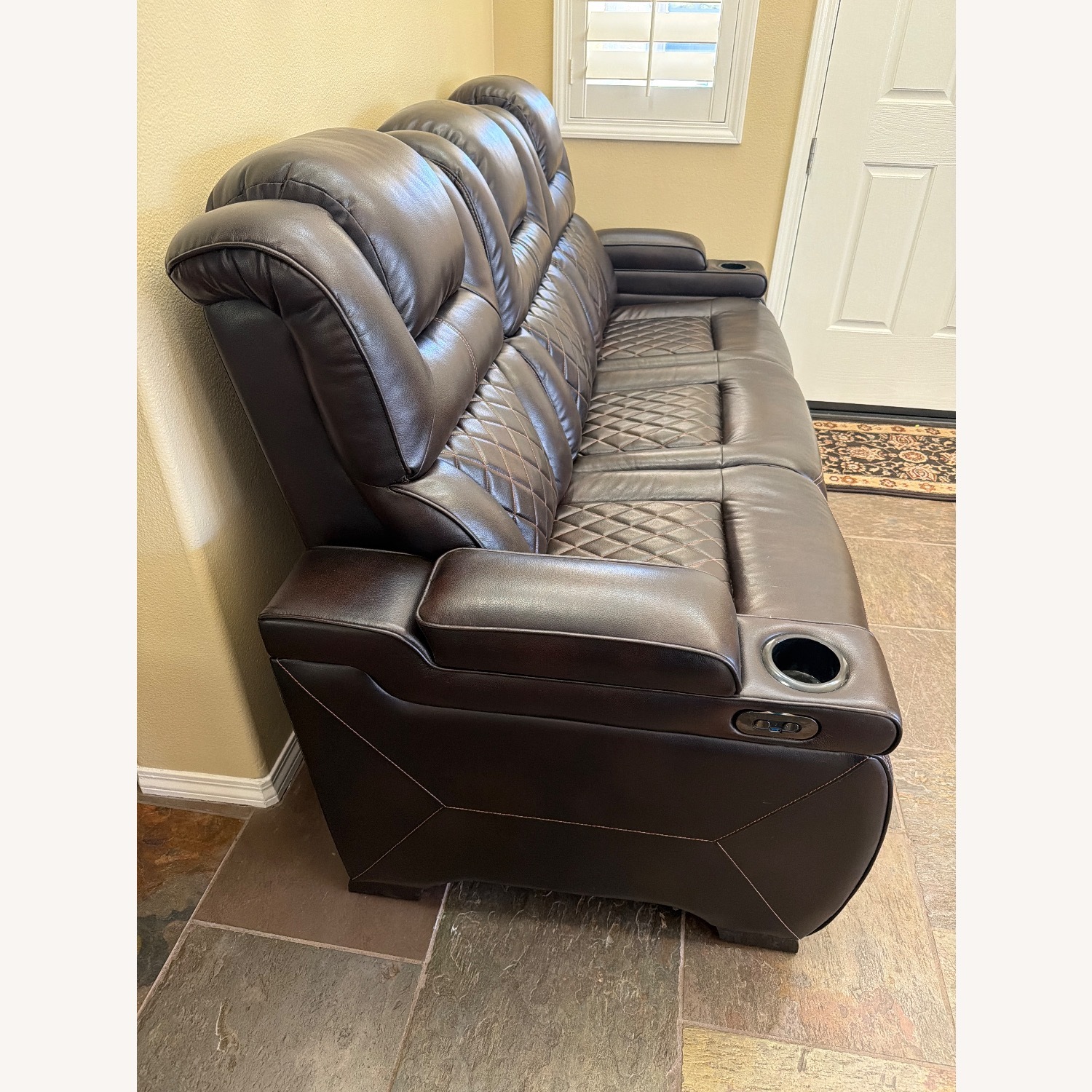 Ashley Furniture Warnerton Dark Brown 3+ Seater Sofa - image-3