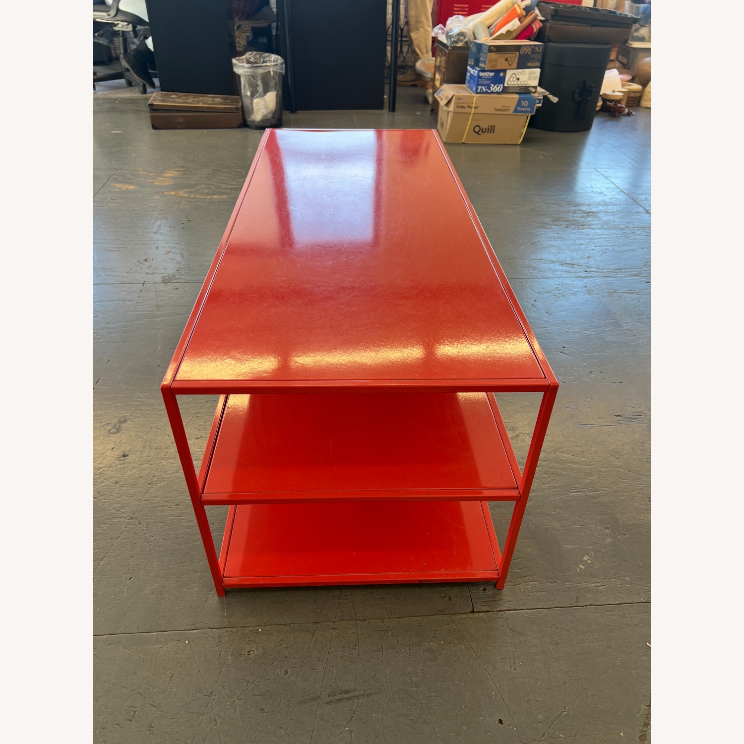 CB2 Mondrian Red Metal Media Storage - image-4