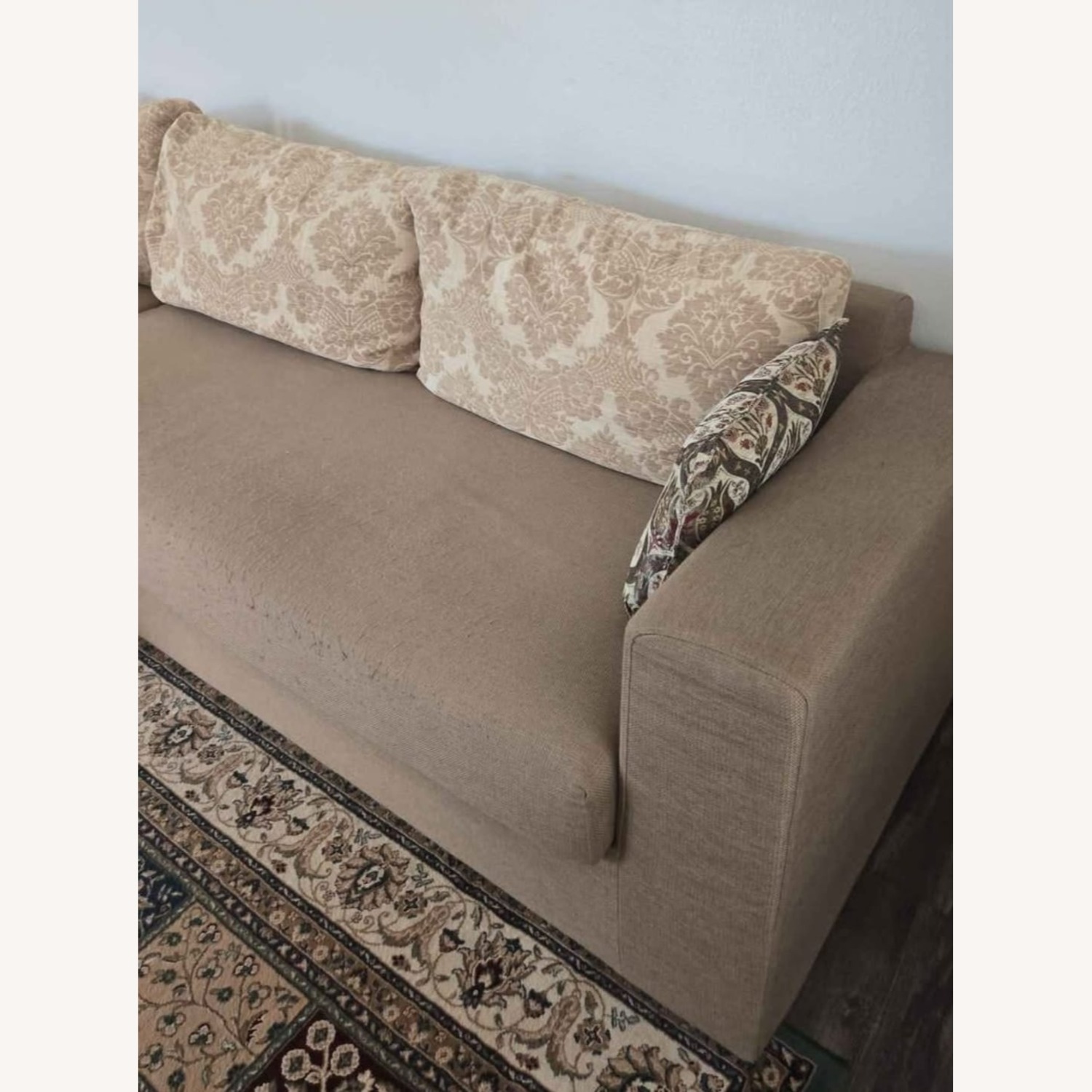Light Brown Fabric 3+ Piece Sectional - image-1