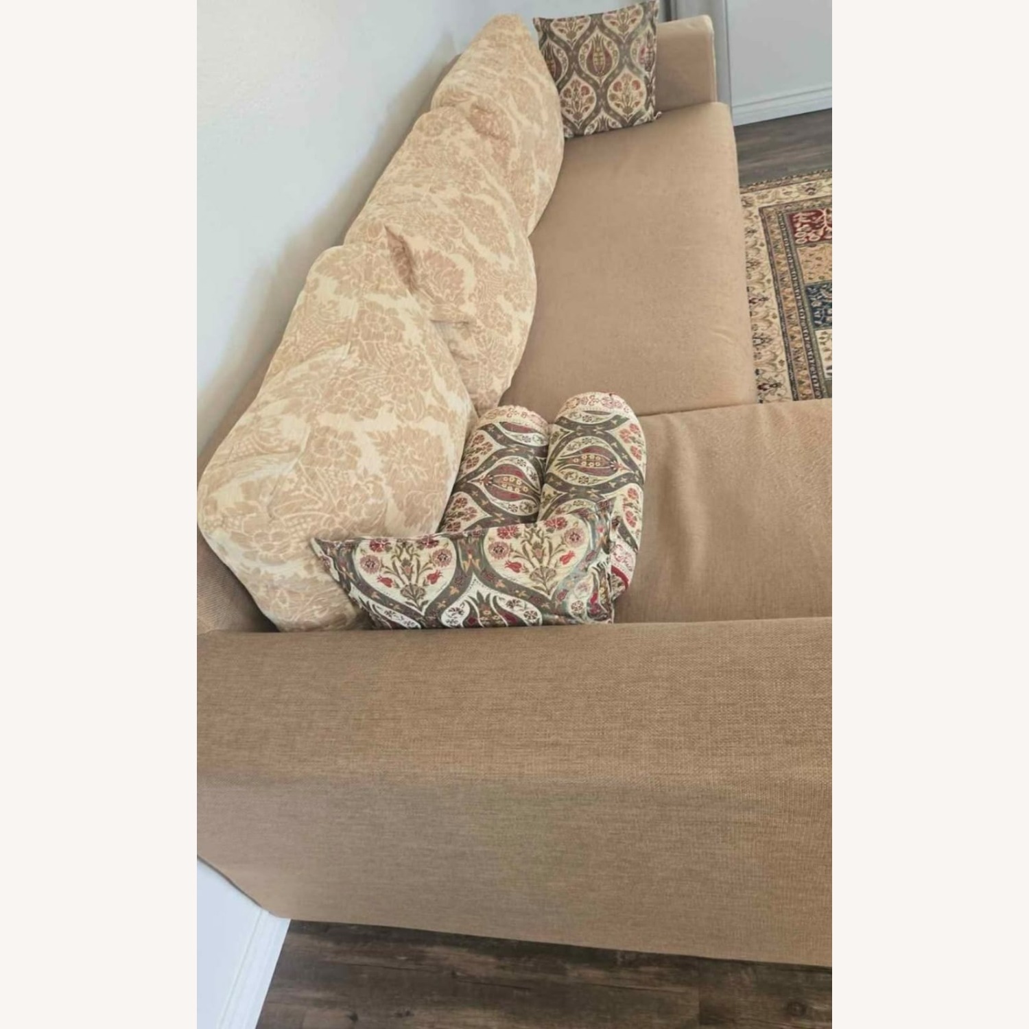 Light Brown Fabric 3+ Piece Sectional - image-2