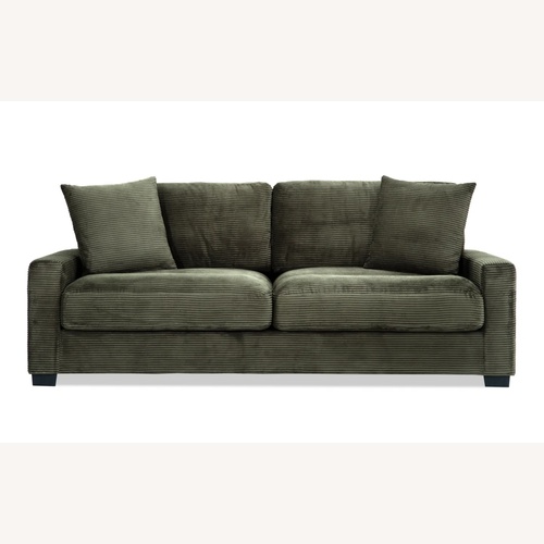 Used Bob's Discount Furniture Aspen Green 2 Seater Sofa for sale on AptDeco