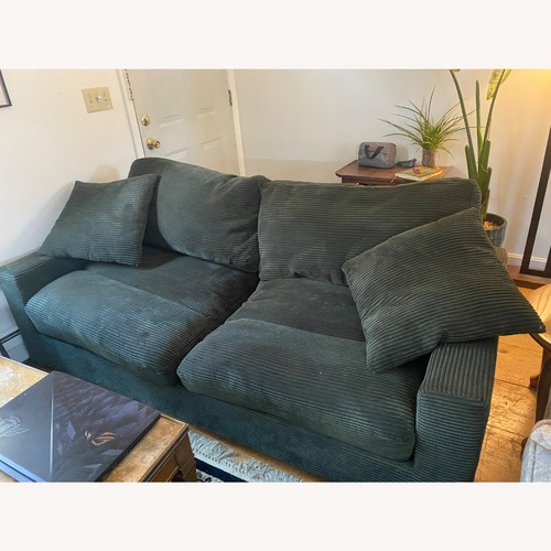 Used Bob's Discount Furniture Aspen Green 2 Seater Sofa for sale on AptDeco
