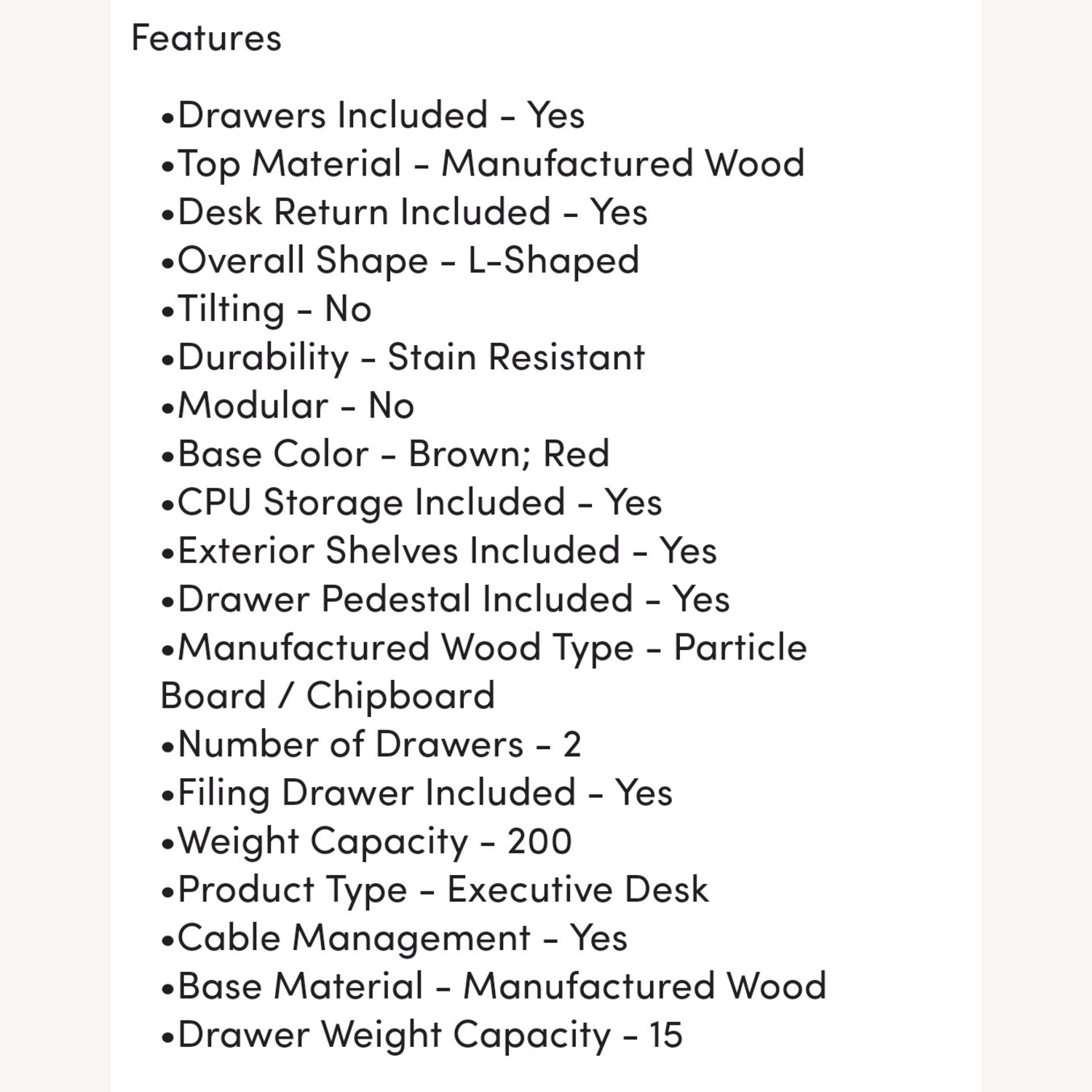 Black Wood Desk - image-5