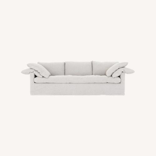 Used France and Son Orson White Fabric 3+ Seater Sofa for sale on AptDeco